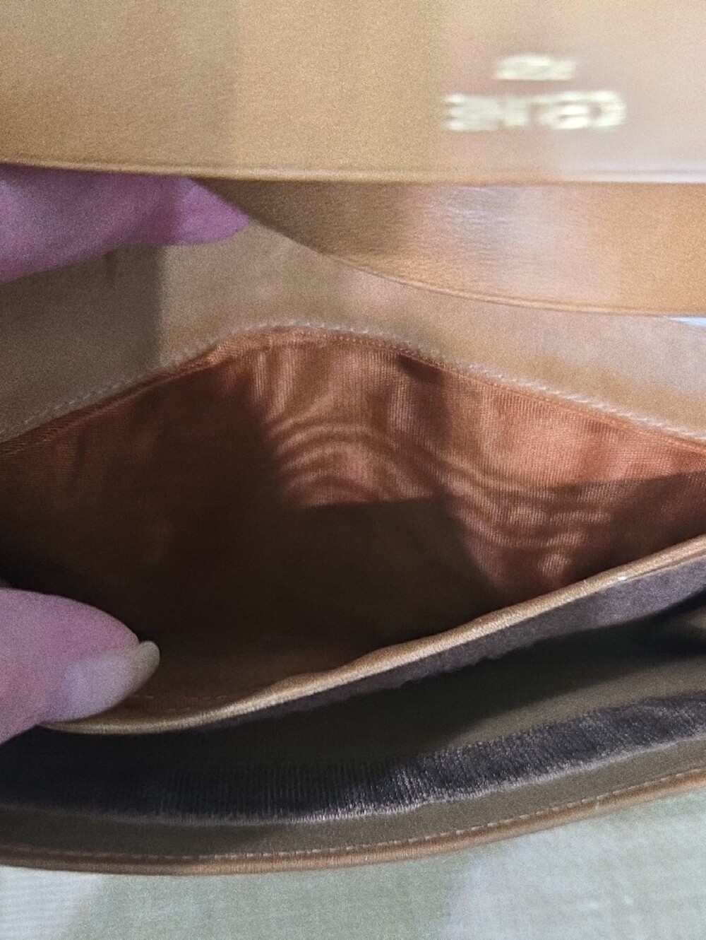 Celine Beige Tan Monogram Continental Wallet - Picture 8 of 11